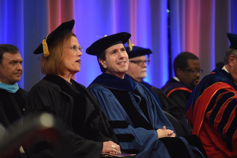 Dr Dausey And Current Board Chair Diane Hupp At Commencement