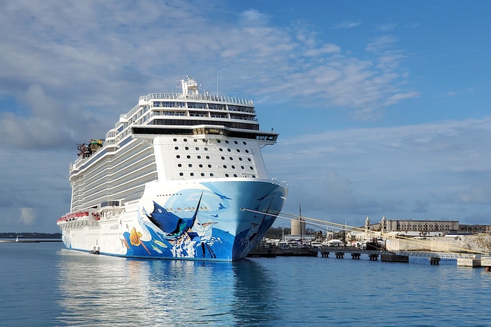 Norwegian Escape Cruise Ship In Port In Bermuda